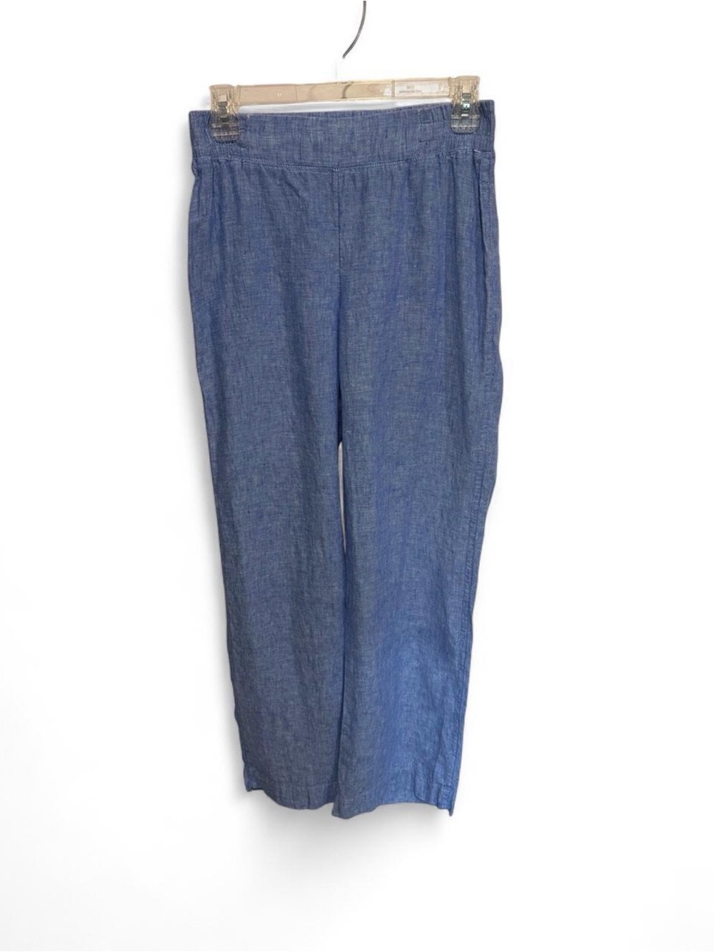 Lilly Pulitzer Blue Elastic-Waist Women's Linen Chinos